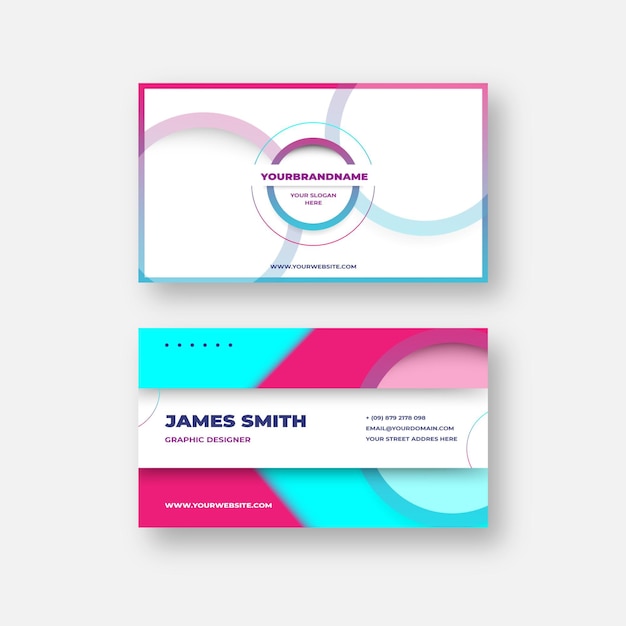 Free vector neumorph business card template