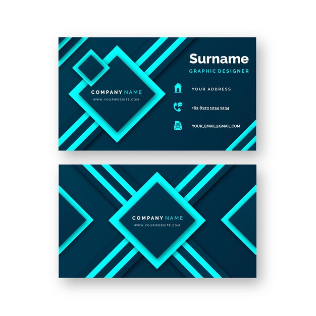 Neumorph business card template