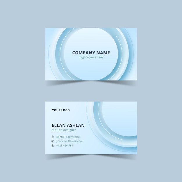 Neumorph business card template