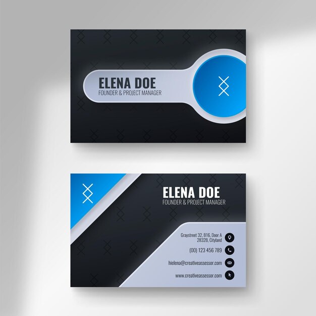 Neumorph business card template