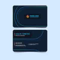 Free vector neumorph business card template