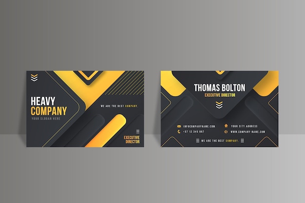 Free vector neumorph business card template