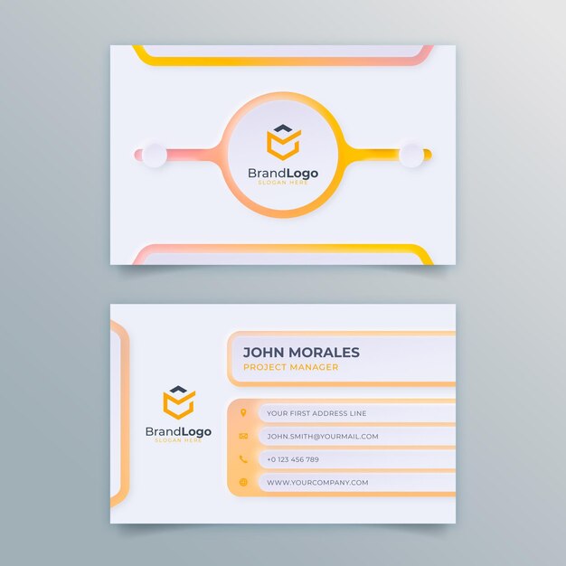 Neumorph gradient business card