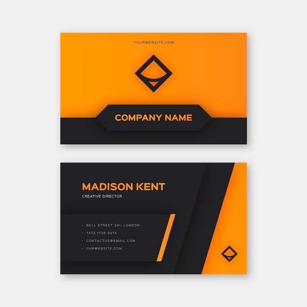 Neumorph style business card template