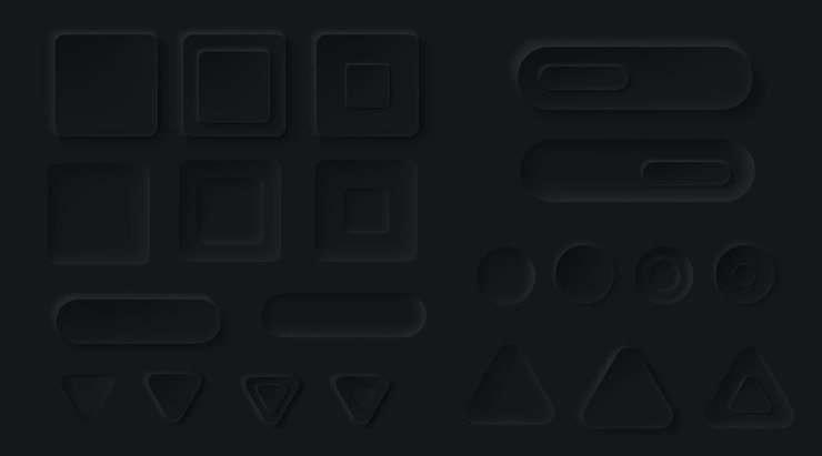 免費 Vector 用户界面,空白圆,三角形和正方形软图标,网络表格和幻灯片的矢量 3d 设计元素