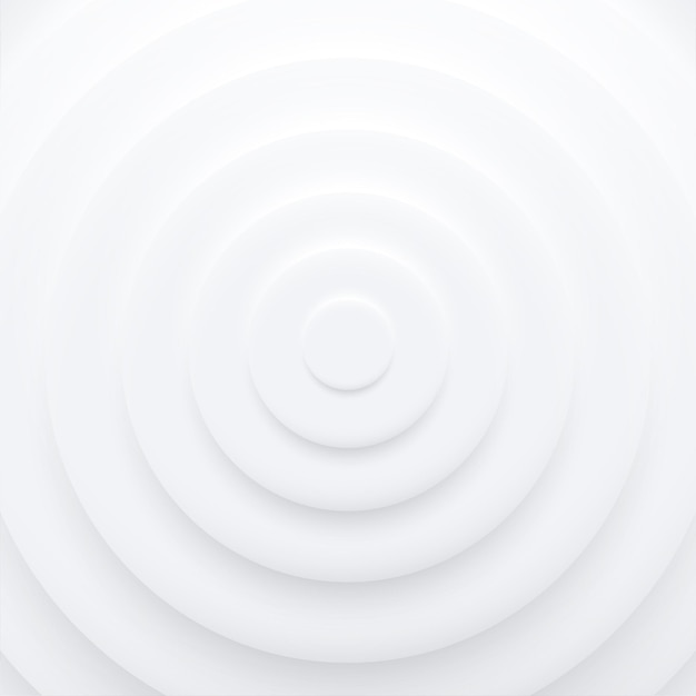 Free vector neumorphism style white background with ripple circle style