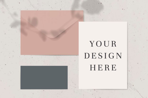 neutral color tone envelope mockup set