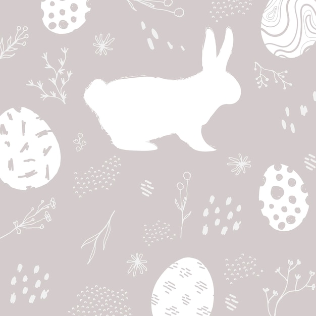 Free vector neutral gray easter pattern background vector