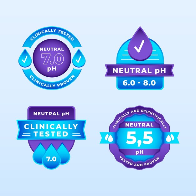 neutral ph label set