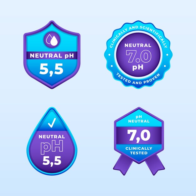 Neutral ph label set