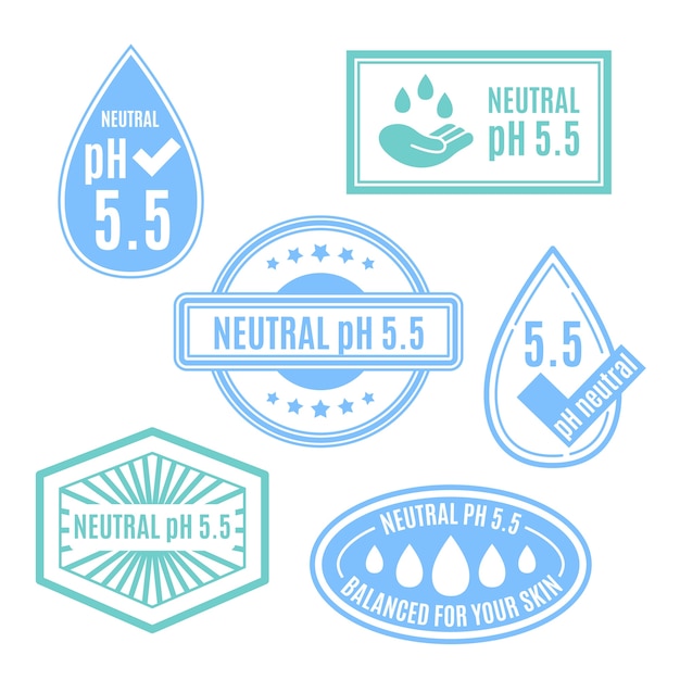 Neutral ph label set