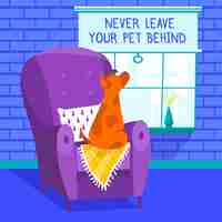 Free vector never leave you pet behind