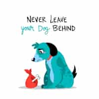 Free vector never leave your pet behind