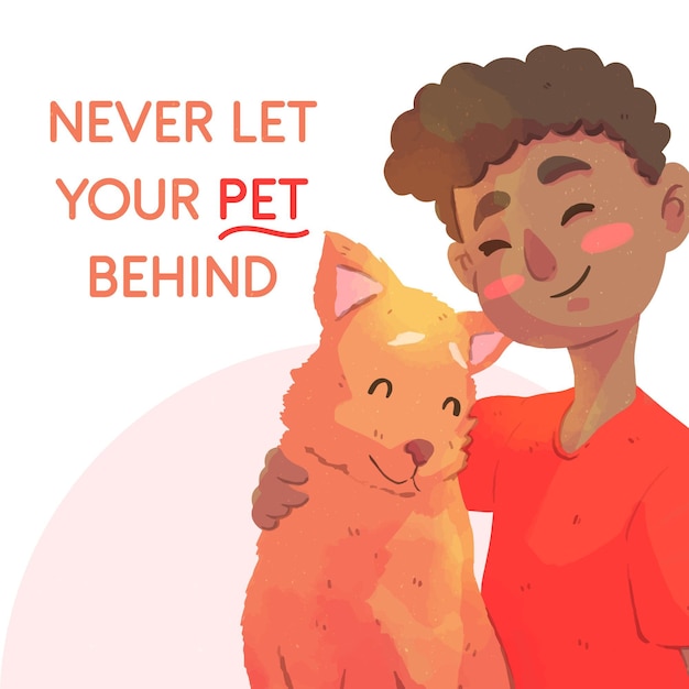 Free vector never leave your pet behind