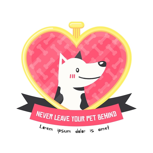 Free vector never leave your pet behind