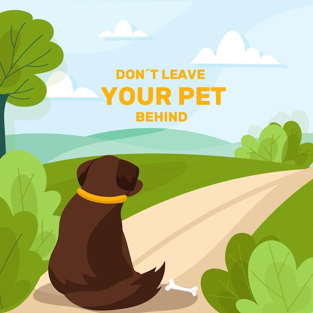 Free vector never leave your pet behind