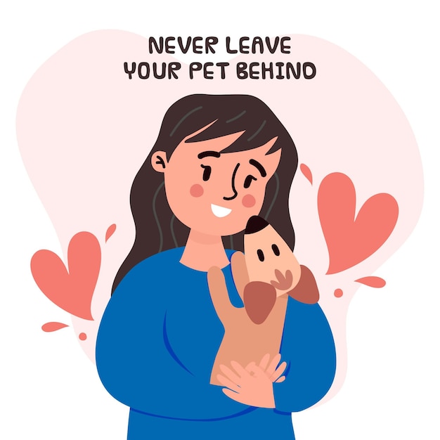 Free vector never leave your pet behind