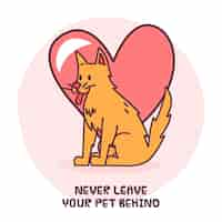 Free vector never leave your pet behind