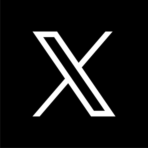 新しい 2023 twitter ロゴ X アイコン デザイン