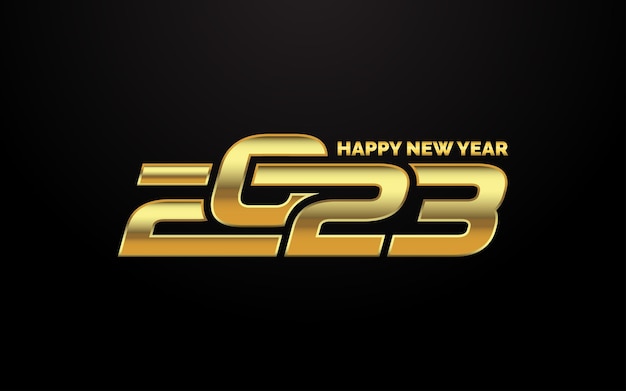 New 2023 year typography design 2023 numbers logotype illustration vector illustration