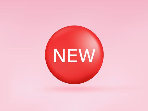 Free vector new 3d banner. new price label collection badge digital marketing web.