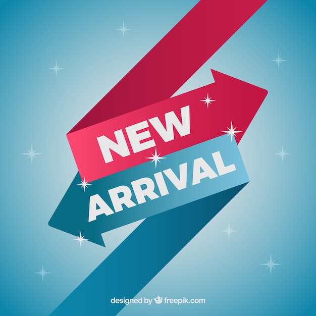 Free vector new arrival background in flat style
