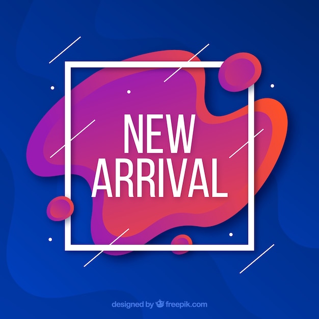 Free vector new arrival background in flat style