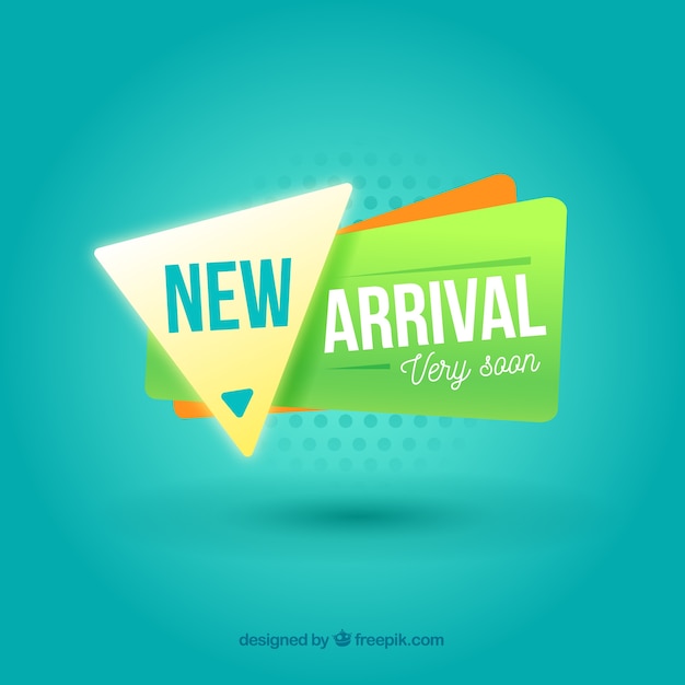 Free vector new arrival concept background