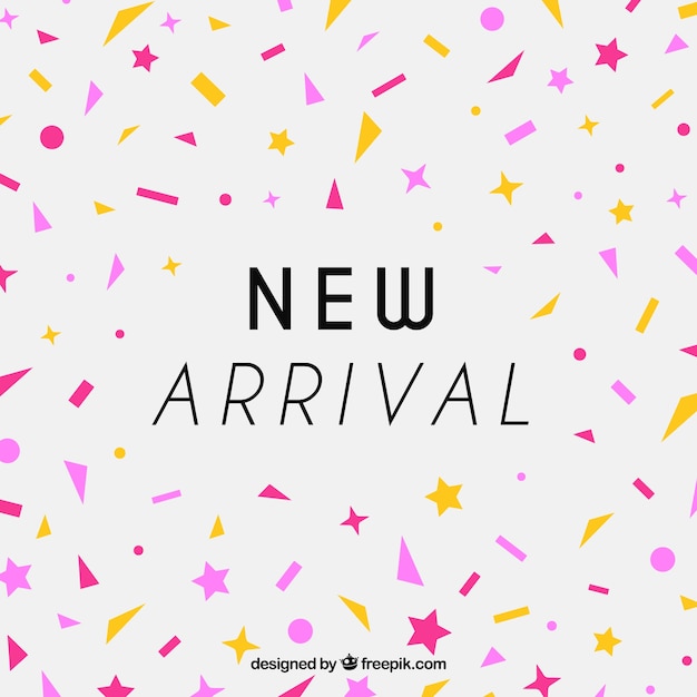 New arrival design with confetti concept