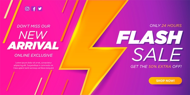New Arrival and Flash Sale Banner Template
