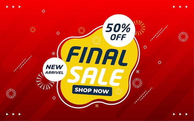 New arrivel final sale banner, sale banner promotion template design