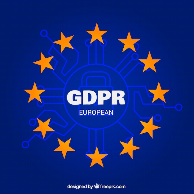 Vettore gratuito nuovo concetto europeo di gdpr