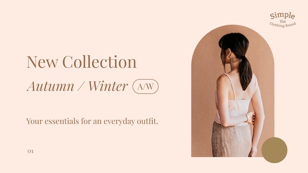 New fashion collection template for social media banner