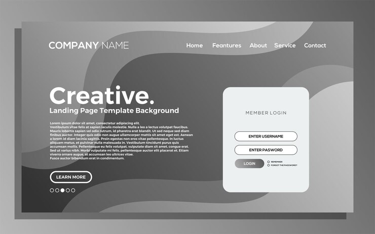 Free Vector new landing page luxury background template