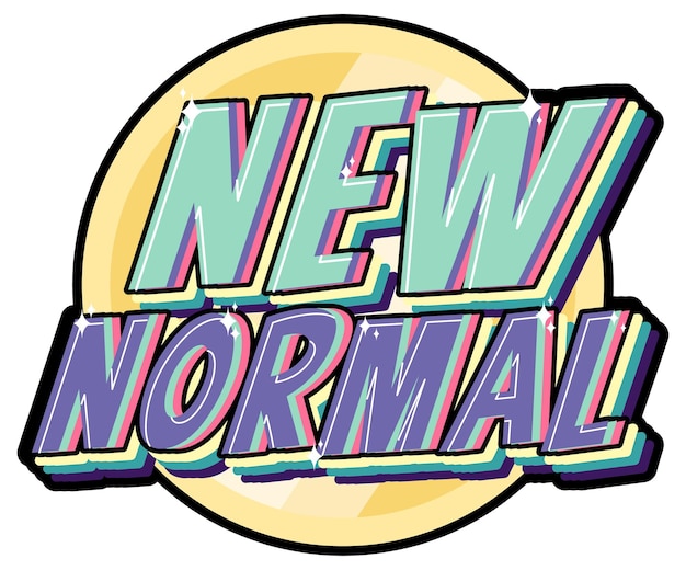 New normal hand drawn lettering logo