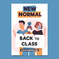 Free vector new normal poster template illustrated