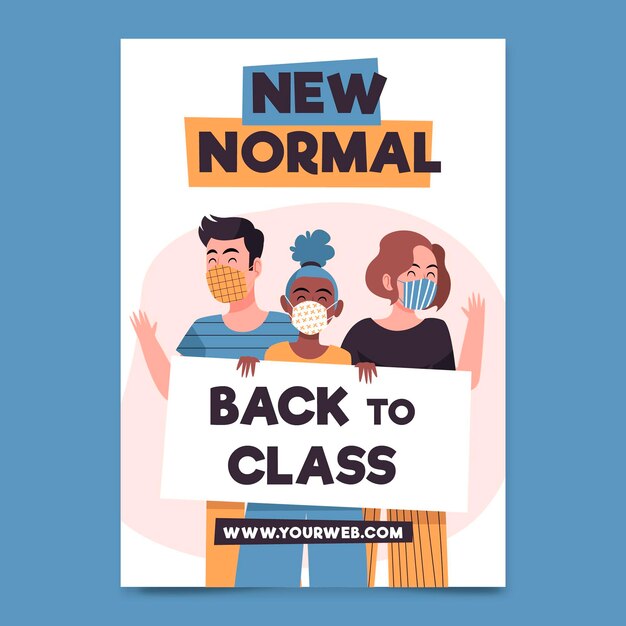 New normal poster template illustrated