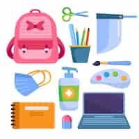 Free vector new normal school supplies