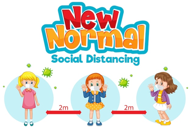 New normal with children keep social distancing