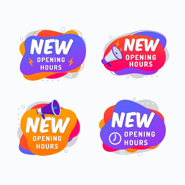New opening hours sign pack