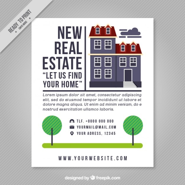 Free vector new real estate brochure