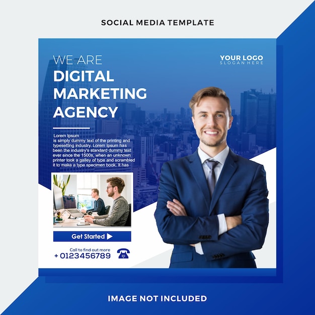 New template gradien social media instagram post