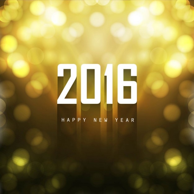 Бесплатное векторное изображение Новый год 2016 фон в стиле боке