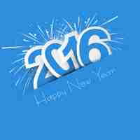 Free vector new year 2016 card