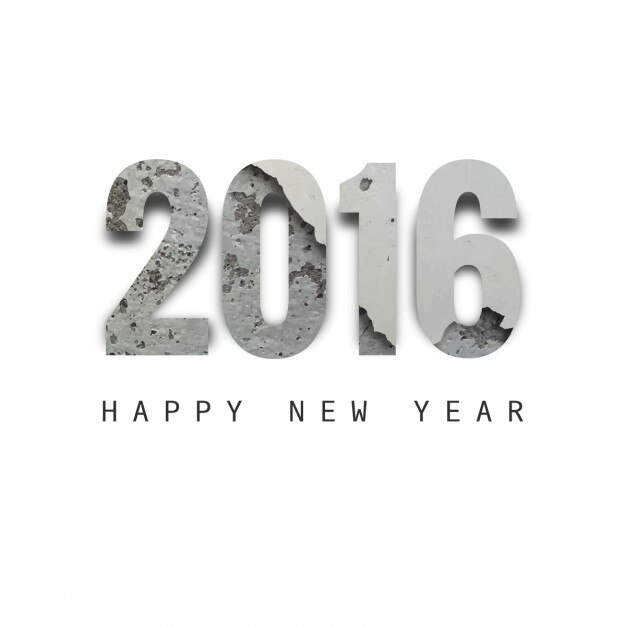 मुफ़्त वेक्टर new year 2016 textured text design