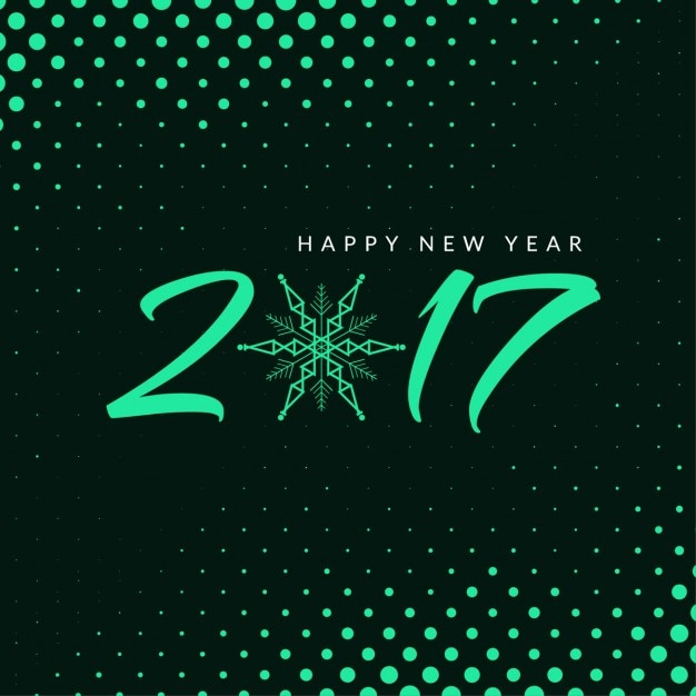 Free vector new year 2017 bright halftone background