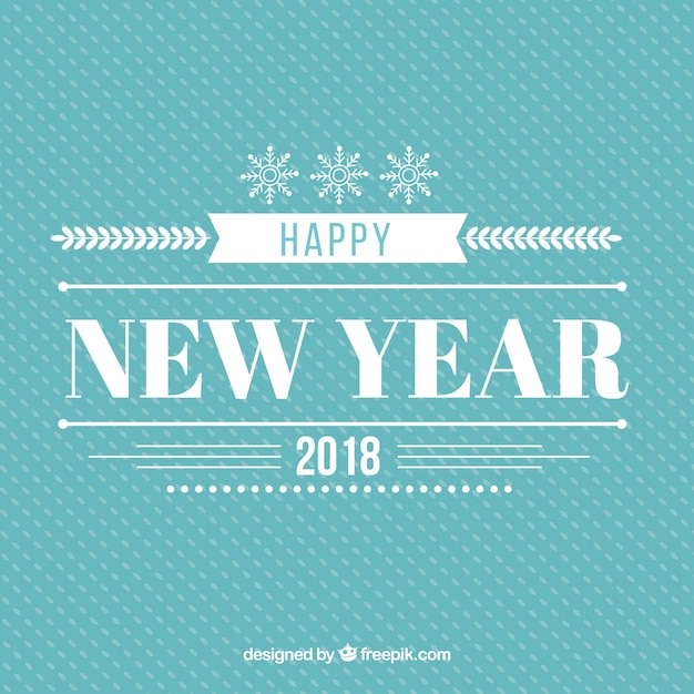 New year 2018 background in blue