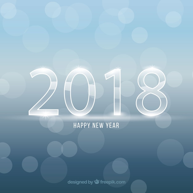 New year 2018 blurred background