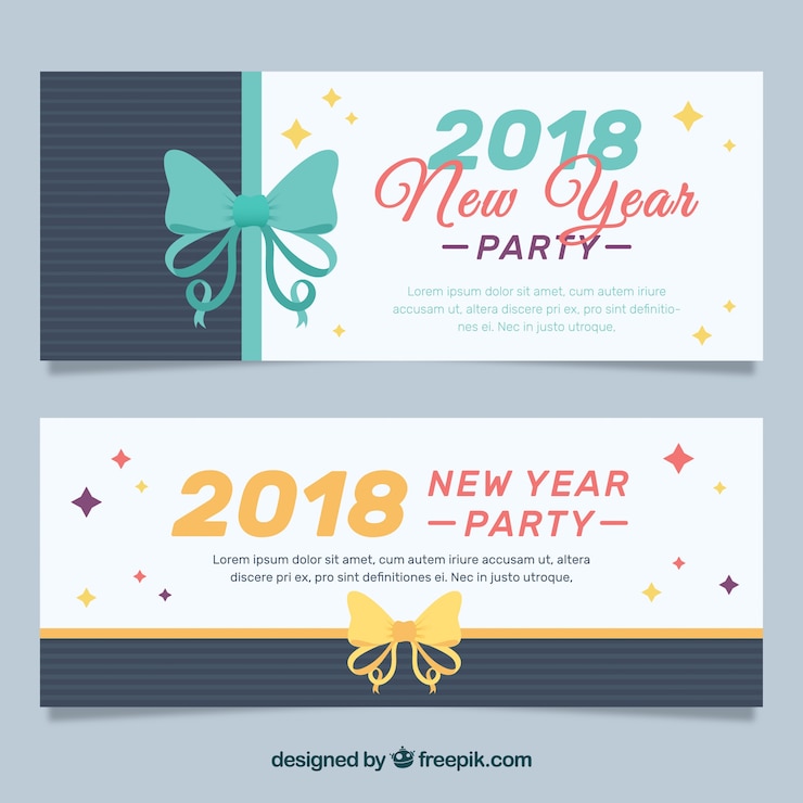 무료 Vector 2018 년 파티 파티
