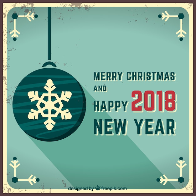 New year 2018 vintage background